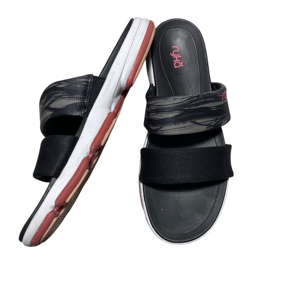Ryka Shoes - Ryka 10 Women's Dive Slide Sandals Black